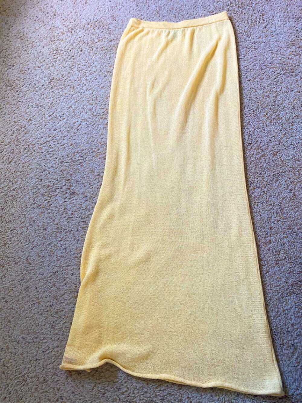 SER.O.YA Kora Knit Maxi Skirt in Butter Yellow Medium - Picture 6 of 8